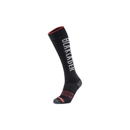 BLAKLADER 21931096996540-44 - Chaussettes XWARM Noir/Rouge NEON