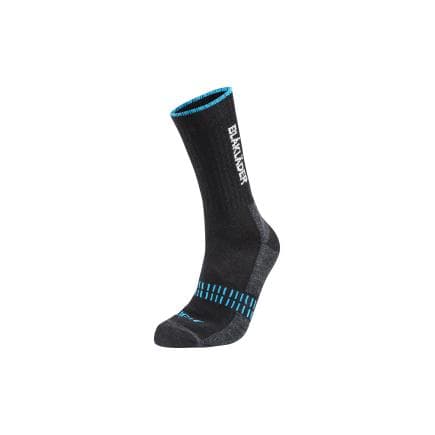 BLAKLADER 21911094996836-39 - Chaussettes Light Noir/Bleu NEON