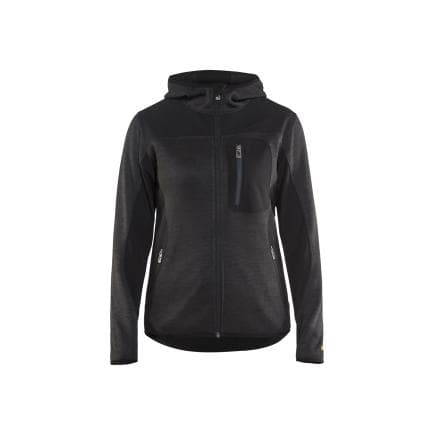 BLAKLADER 493121179799S - Veste tricotée à capuche femme Gris anthracite/Noir