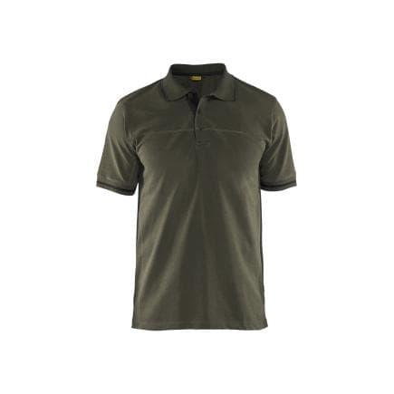 BLAKLADER 338910504599S - Polo Vert Kaki/Noir