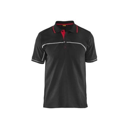 BLAKLADER 338910509956S - Polo Noir/Rouge