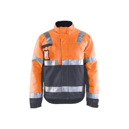 BLAKLADER 486218115396S - Veste hiver haute-visibilité Orange/Gris anthracite