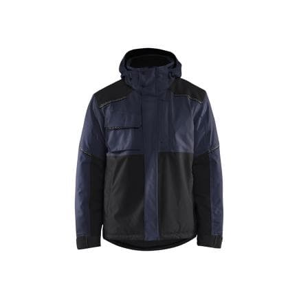 BLAKLADER 488119878699M - Veste hiver à capuche stretch Marine foncé/Noir