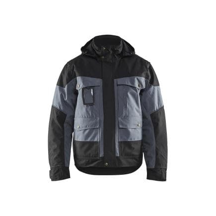BLAKLADER 488619779499XXL - Veste hiver à capuche Gris clair/Noir