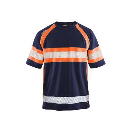 BLAKLADER 333710518953XL - T-shirt haute-visibilité anti-UV Marine/Orange