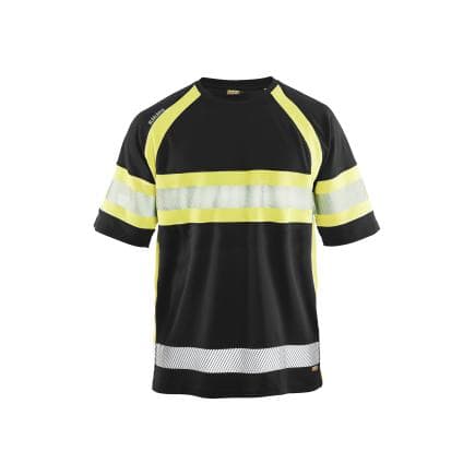 BLAKLADER 333710519933XXL - T-shirt haute-visibilité anti-UV Noir/Jaune