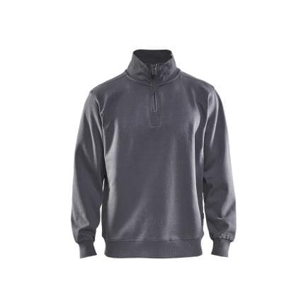 BLAKLADER 336510489400S - Sweat col camionneur Gris clair