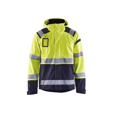 BLAKLADER 498719873389L - Veste hardshell stretch 2D haute-visibilité Jaune/Marine