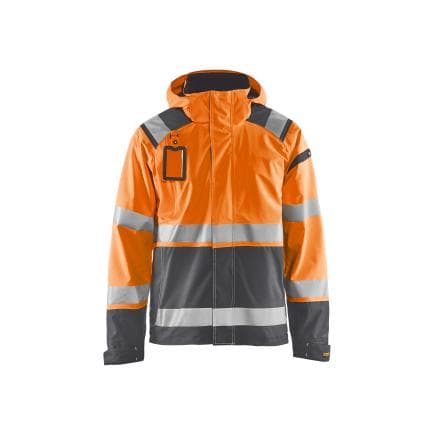 BLAKLADER 498719875396S - Veste hardshell stretch 2D haute-visibilité Orange/Gris anthracite
