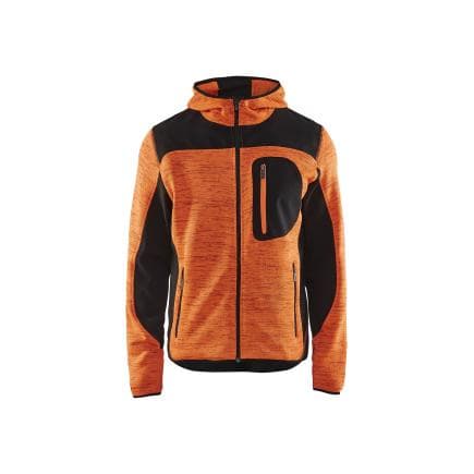 BLAKLADER 493021175399XL - Veste tricotée à capuche Orange/Noir