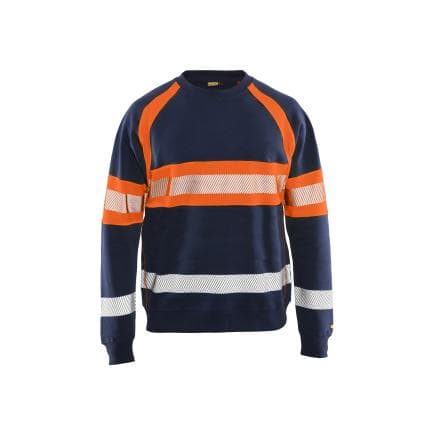 BLAKLADER 335911588953L - Sweat haute-visibilité Marine/Orange