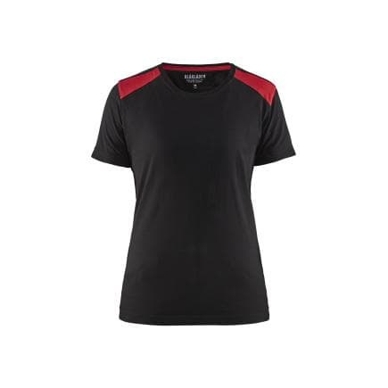 BLAKLADER 347910429956S - T-shirt femme Noir/Rouge