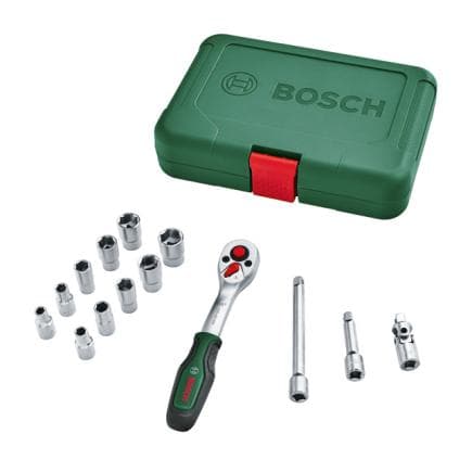 BOSCH 1600A02BY0 - Jeu de douilles à prise 1/4" (14 pcs.)