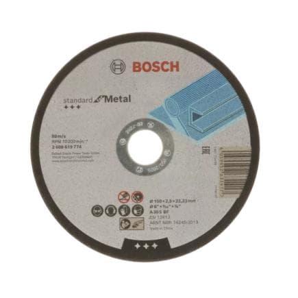 BOSCH 2608619774 - Molette plate standard pour métal 150 x 2,5 x 22,23 mm