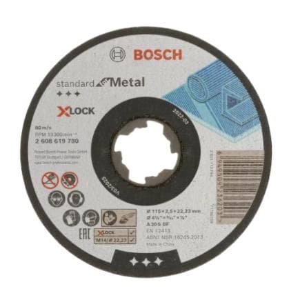 BOSCH 2608619780 - Molette de coupe plate standard pour Metal X-LOCK