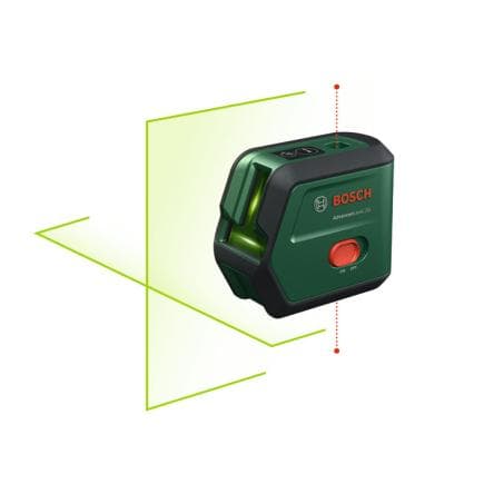 BOSCH 0603663G00 - AdvancedLevel 2G - Niveau laser multifonction avec deux faisceaux perpendiculaires pour les carrés et la fonction de ligne à plomb