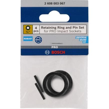 BOSCH 2608003067 - Anneau et broche de retenue pour une douille PRO Impact 3/4" (4 pièces) (multipack)