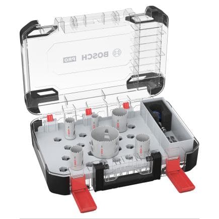 BOSCH 2608594423 - PRO Multi Material Power Change Plus, scie à cloche installée dans un boîtier transparent (9 pièces).