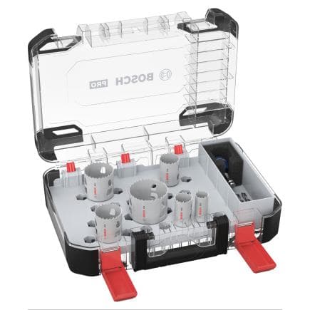 BOSCH 2608594429 - PRO Multi Material Power Change Plus, scie à cloche installée dans un boîtier transparent (9 pièces).