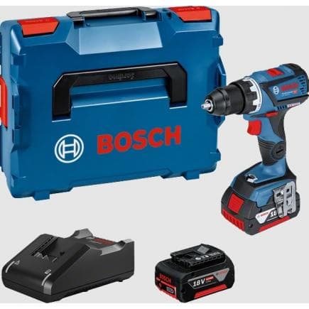 BOSCH 06019G110D - GSR 18V-60 C - Perceuse sans fil 18V en coffret avec 2 batteries 5Ah et chargeur, 0 - 600/0 - 1.900 rpm, ø vis max. 10 mm