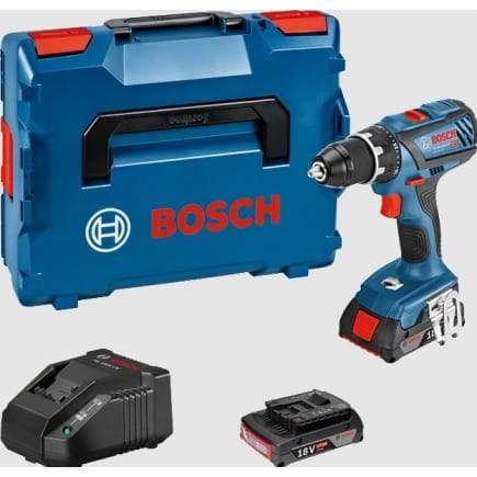 BOSCH 06019H4109 - GSR 18V-28 - Perceuse sans fil 18V en coffret avec batteries 2Ah et chargeur, 0 - 500 / 0 - 1.900 rpm, ø vis max. 8 mm