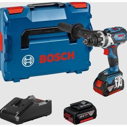 BOSCH 06019G010C - GSR 18V-110 C - Perceuse sans fil 18V en coffret avec 2 batteries 5Ah et chargeur, 0 - 480 / 0 - 2.100 rpm, ø vis max. 12 mm