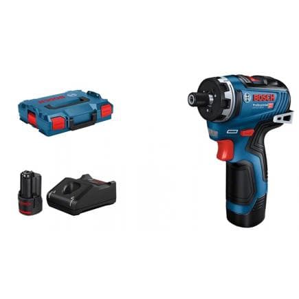 BOSCH 06019J9100 - GSR 12V-35 HX - Visseuse sans fil 12V en coffret avec 2 batteries 3Ah et chargeur, 0 - 460 / 0 - 1.750 rpm, ø vis max. 8 mm
