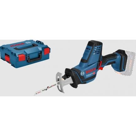 BOSCH 06016A5001 - GSA 18 V-LI C - Scie sabre sans fil 18V en coffret sans batterie, profondeur de coupe du bois 200 mm