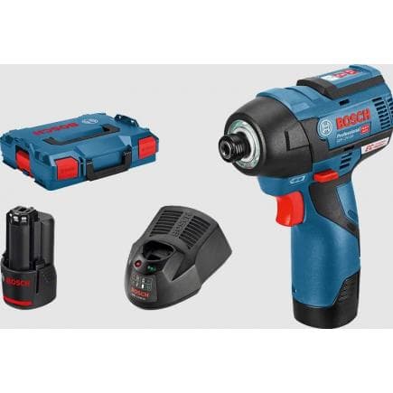 BOSCH 06019E0005 - GDR 12V-110 - Visseuse à chocs 12 V 110 Nm en mallette avec 2 batteries 3Ah et chargeur