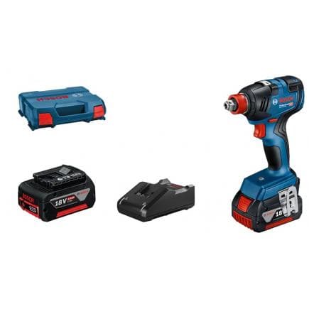 BOSCH 06019J2206 - GDX 18V-200 - Visseuse à chocs 18 V 200 Nm en mallette avec 2 batteries 4Ah et chargeur