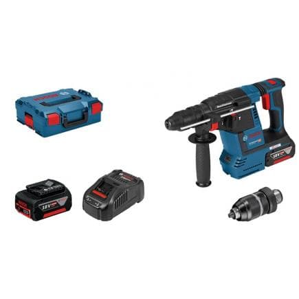 BOSCH 0611910002 - GBH 18V-26F - Marteau perforateur sans fil avec SDS plus 18 V 2,6 J en mallette avec 2 batteries 6Ah et chargeur