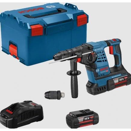 BOSCH 061190700B - GBH 36 VF-LI Plus - Perforatrice sans fil avec SDS plus 36 V 3,2 J en coffret avec 2 batteries 6Ah, chargeur et broches