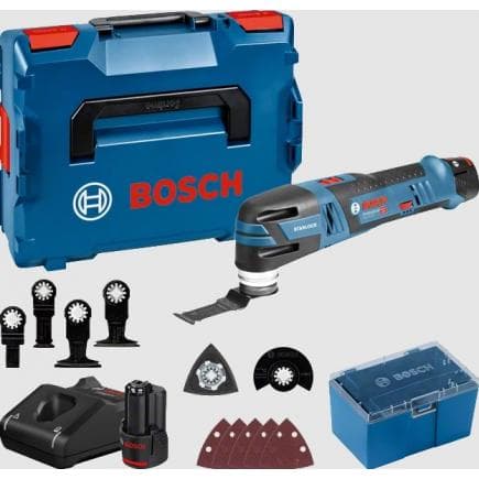 BOSCH 06018B5006 - GOP 12V-28 - Multi-outils sans fil 12 V 5.000-20.000 tr/min en mallette, 2 batteries 3Ah, chargeur