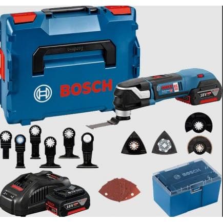 BOSCH 06018B6003 - GOP 18V-28 - Rabot compact 18 V 8.000 - 20.000 rpm en mallette avec 2 batteries 5Ah et chargeur