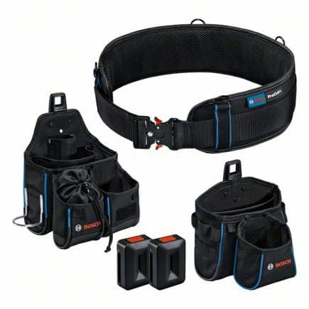 BOSCH 1600A0265P - Jeu de porte-outils avec ceinture 93, pochette GWT 2, pochette GWT 4 et 2 porte-piles ProClick