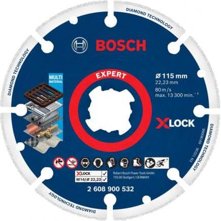 BOSCH 2608900532 - Disque à découper X-LOCK en métal diamanté Expert