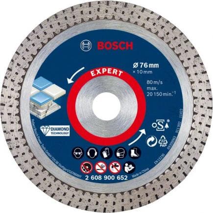 BOSCH 2608900652 - Disque diamanté Expert Hard Ceramic 76mm