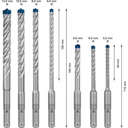 BOSCH 2608900195 - Jeu de forets à marteau SDS plus-7X Expert (7 pièces)