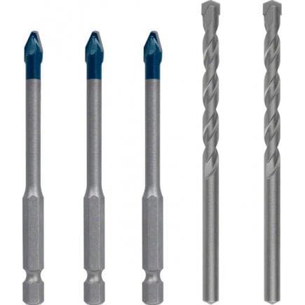 BOSCH 2608900596 - Jeu mixte de forets HEX-9 HardCeramic Expert (5 pièces)