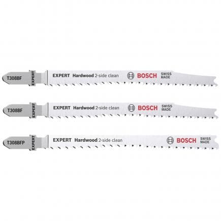 BOSCH 2608900549 - Jeu de lames de scie sauteuse Expert ''Hardwood 2-side clean'' T308BF/BFP (2 pcs.)