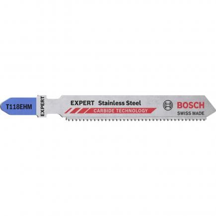 BOSCH 2608900562 - Lame de scie sauteuse Expert ''Stainless Steel'' T 118 EHM (3-pcs.)
