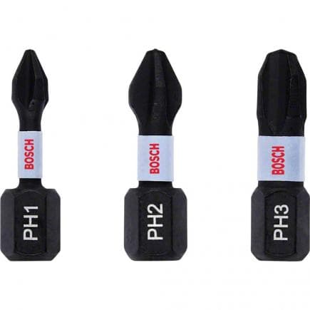 BOSCH 2608522470 - Embouts à insérer Impact Control PH 25mm (3 pcs.)