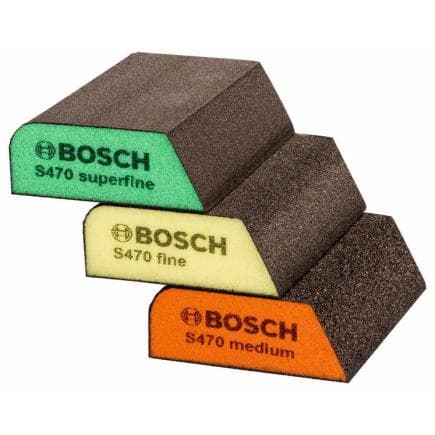 BOSCH 2609256F15 - Éponges abrasives pour profils 97x69x26mm (3 pcs.)