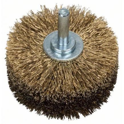 BOSCH 2609256541 - Brosse pour structuration du bois pour perceuses avec fil ondulé, laitonné, 80mm
