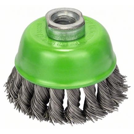 BOSCH 2608622060 - Brosse à godets avec fil noué ø75mm en acier inoxydable