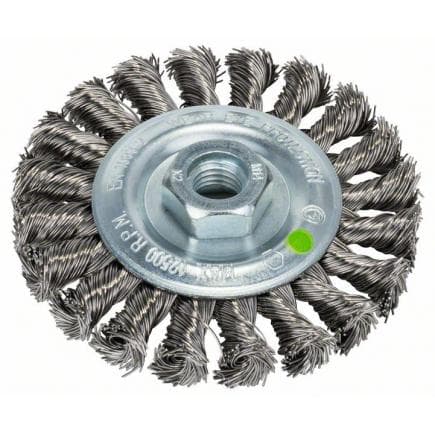 BOSCH 2609256509 - Brosse à disque pour meuleuses d'angle et axiales avec fil torsadé, antirouille, ø100mm