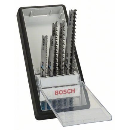 BOSCH 2607010531 - Lames de scie sauteuse à queue en T pour bois et métal ''Robust Line'' (6 pièces)