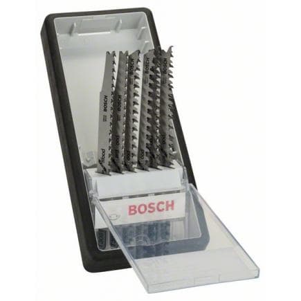 BOSCH 2607010572 - Jeu de lames de scie sauteuse à queue en T ''Robust Line'' pour bois (6 pièces)