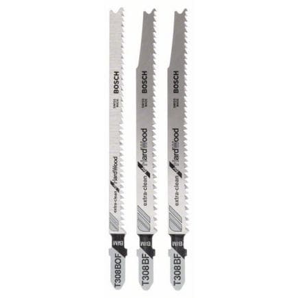 BOSCH 2609256A13 - Jeu de lames de scie sauteuse avec fixation à deux dents (3 pièces)
