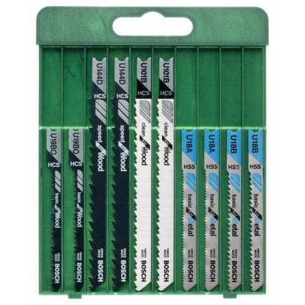BOSCH 2609256776 - Jeu de lames de scie sauteuse en U (10 pièces)